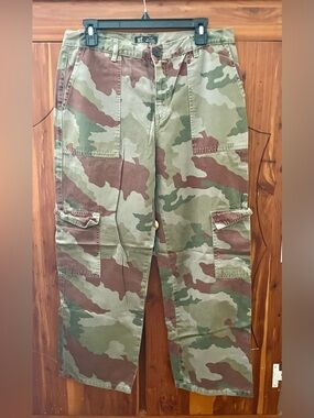 Vintage Zara Women’s Camo Utility Cargo Pants Size 10